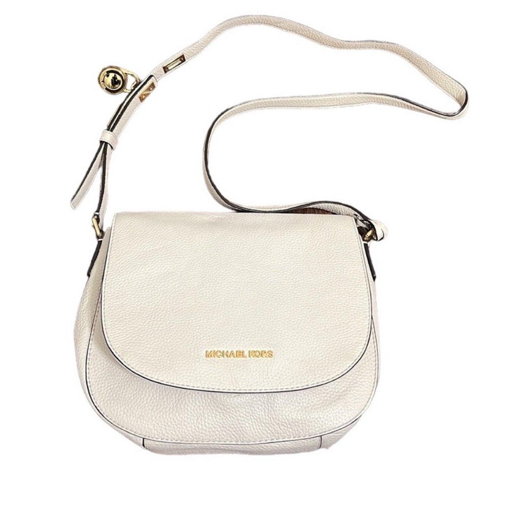 Michael Kors Cream Pebbled Leather Crossbody Bag